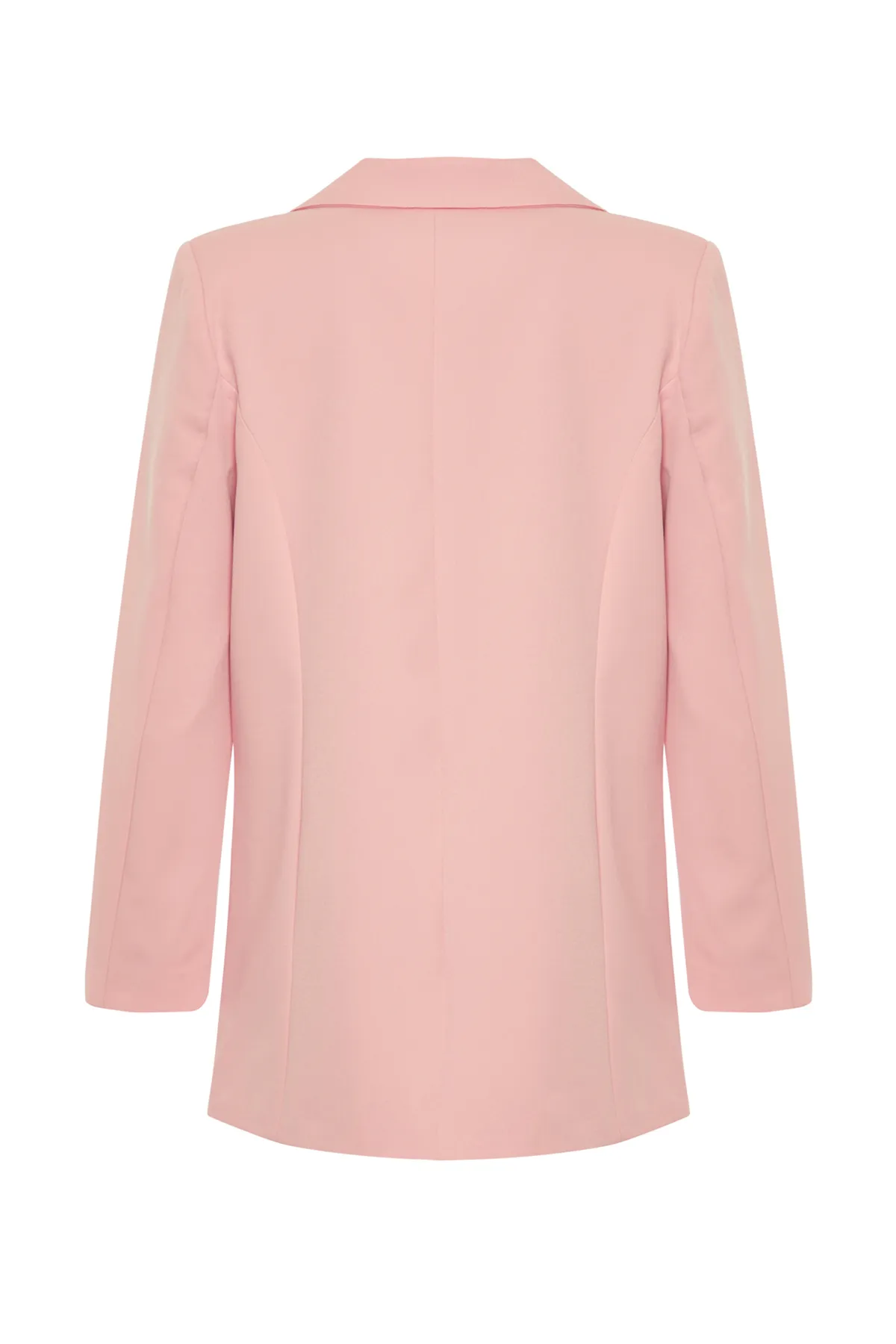 Trendyol Collection  Dusty Rose – Übergroße, gefütterte, gewebte Blazerjacke mit Knöpfen TWOAW22CE0167