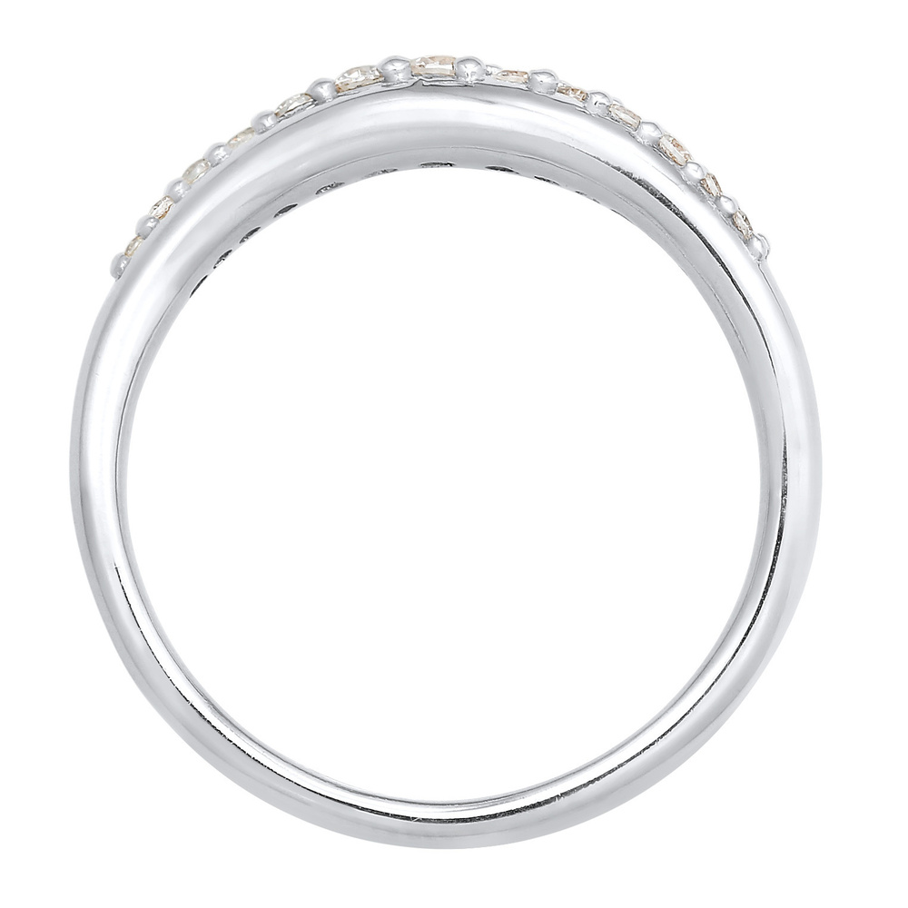 Elli Elli Bague Femmes Piles Courbes Élégant avec cristaux de zirconium en argent ster Bague