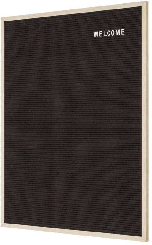 SHOWDOWN Rillentafel Wandmontage mit Schrauben 60 (B) x 80 (H) cm Schwarz