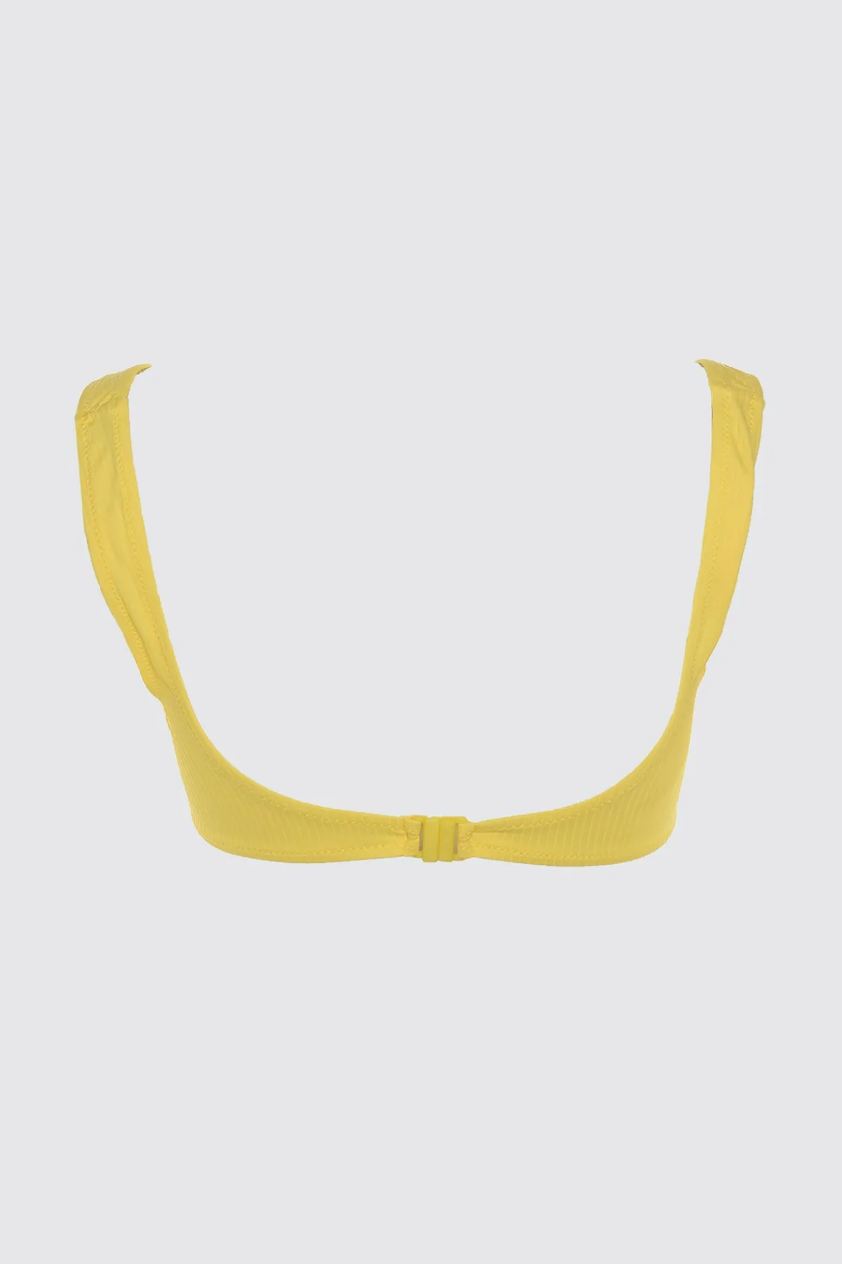 Trendyol Collection  Gelbes strukturiertes Bügel-Bikinioberteil TBESS21BU0017