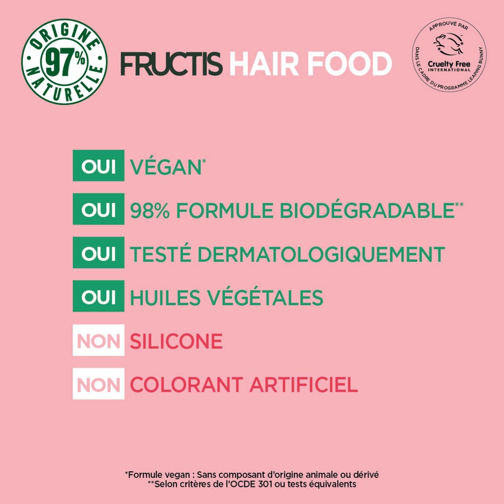 garnier Garnier Fructis Hair Food Pastèque soin démêlant à la pastèque pour cheveux fins