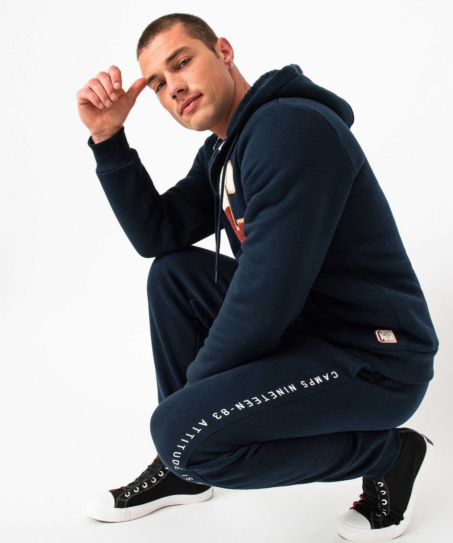 Pantalon de jogging en molleton douillet homme - Camps United bleu fonce | GEMO