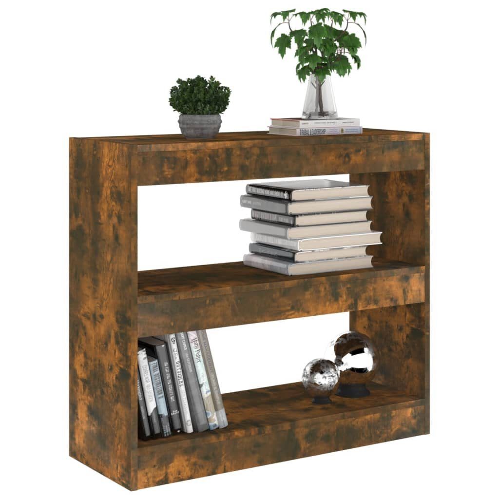 vidaXL Bücherregal Bücherregal/Raumteiler Räuchereiche 80x30x72 cm, 1-tlg.