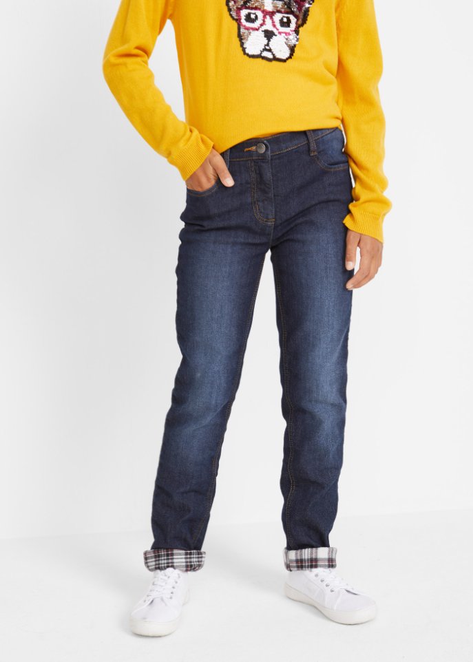 Mädchen Thermojeans mit warmem Flanellfutter
