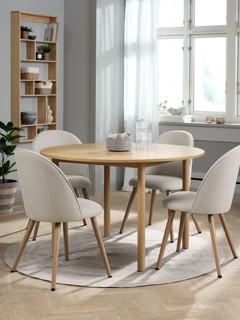 ALSTED THORUP ALSTED Ø120 Eichentisch 4 THORUP beige Stuhl