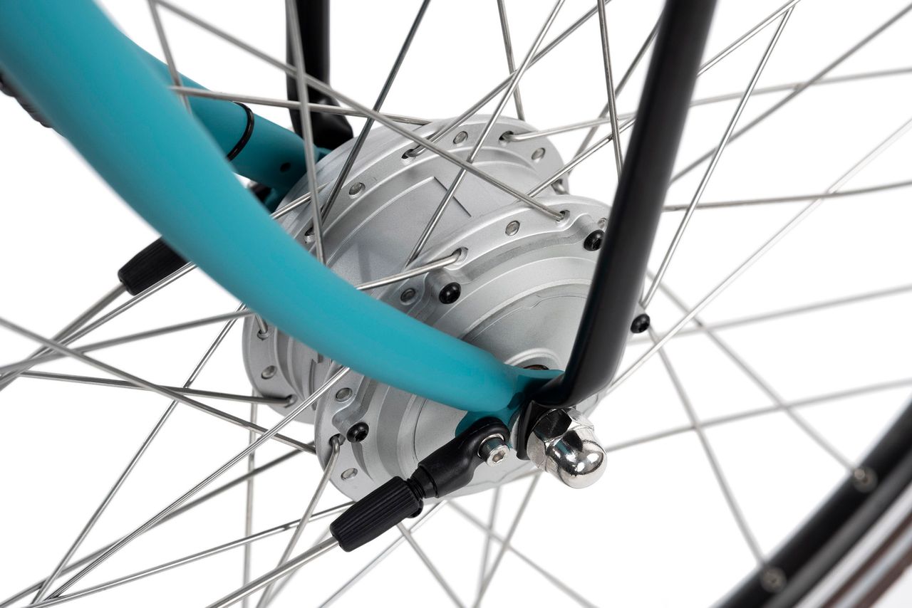 Adore Alu E-City-Bike Damen 28'' Cantaloupe blau 36 V/10,4 Ah 3 Gänge