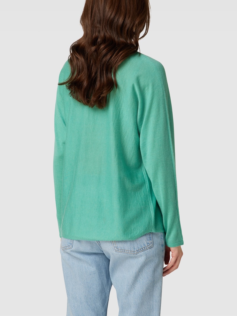 Kaschmir Longsleeve mit Rundhalsausschnitt in grün