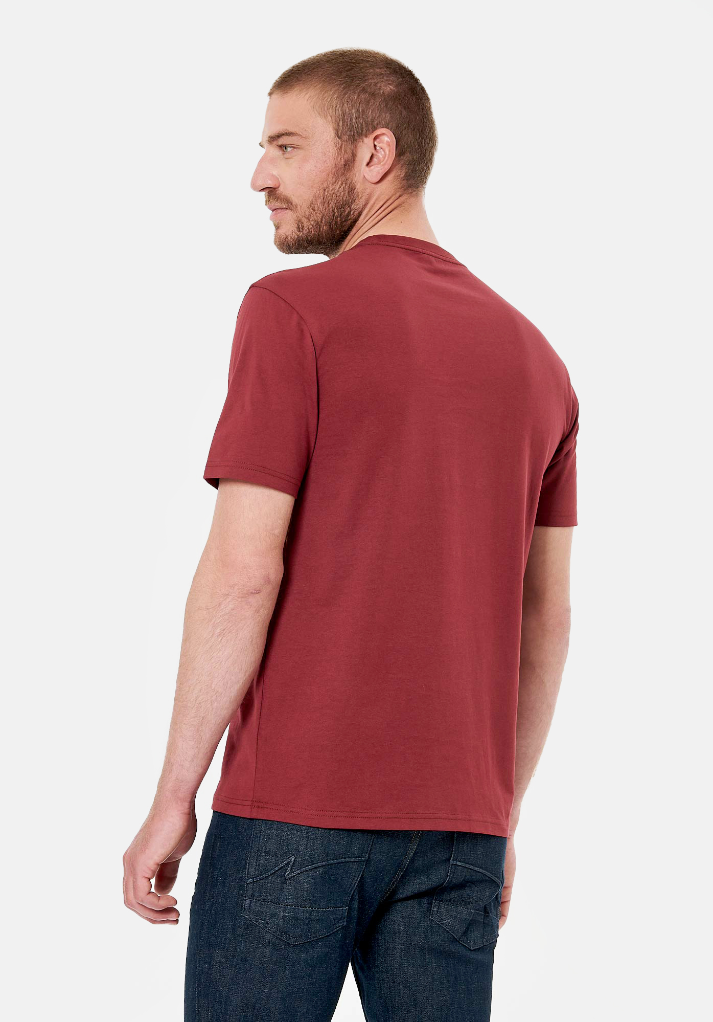 LERES  T-shirt bordeaux homme 100% coton
