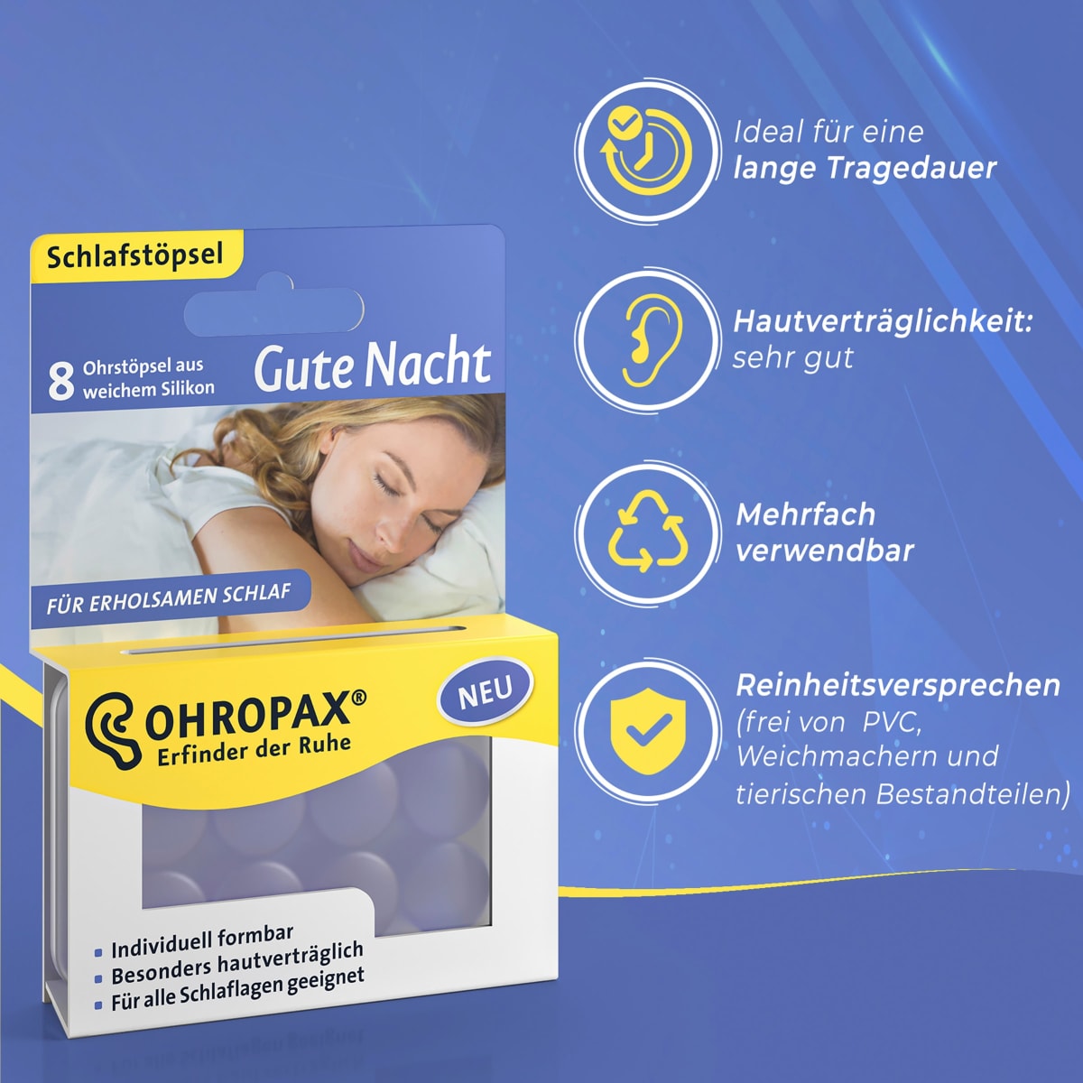 Ohrstöpsel Gute Nacht, 8 St