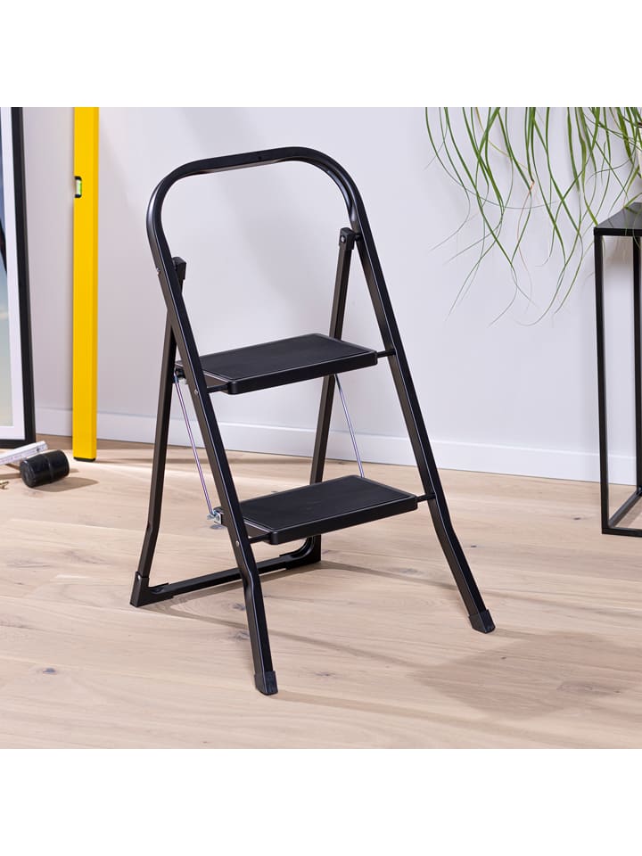Everysentials Klapptritt in Schwarz - (B)46,5 x (H)81 x (T)54,5 cm günstig kaufen onesize