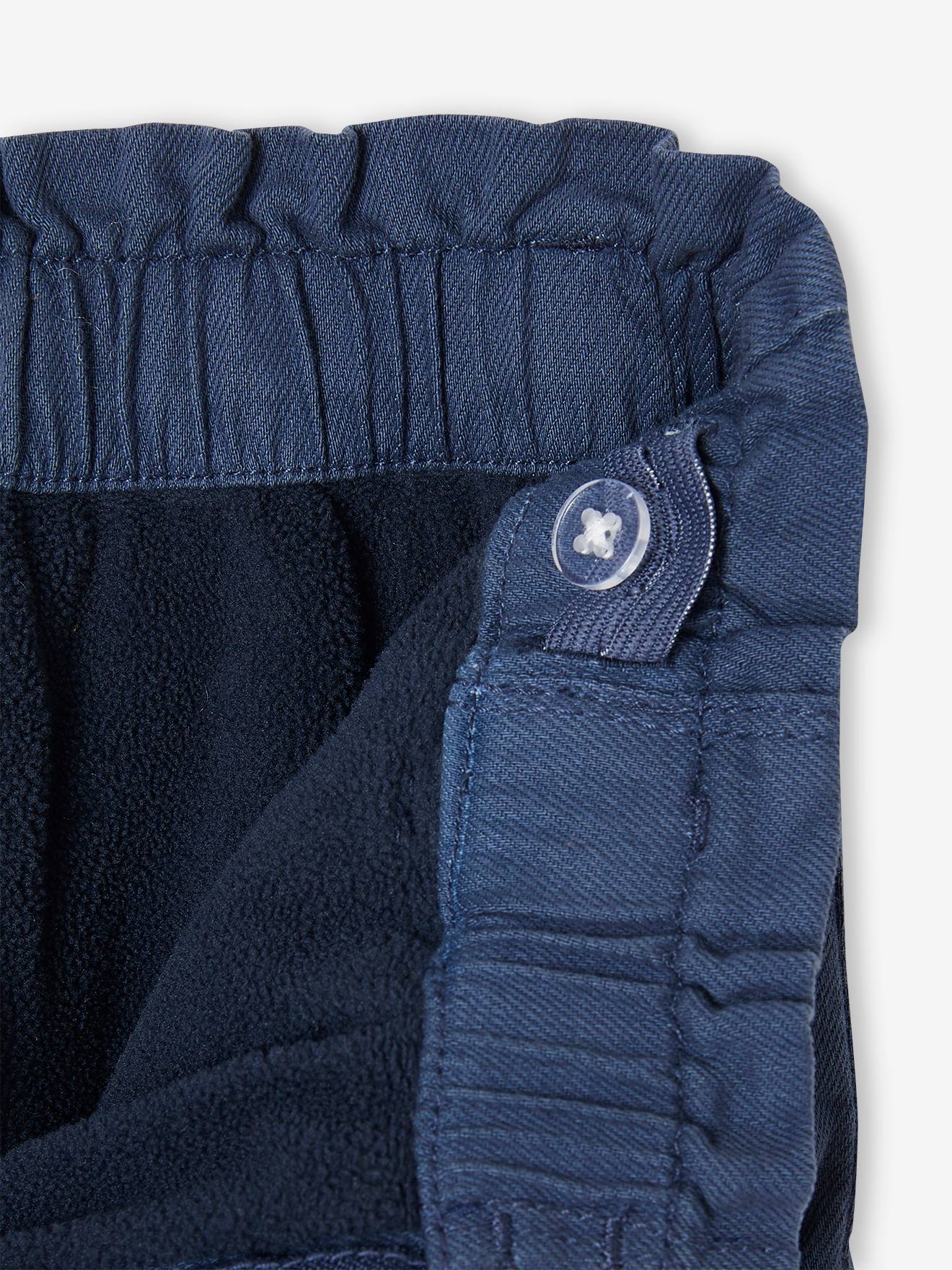 Vertbaudet Mädchen Thermohose mit Paperbag-Bund - nachtblau