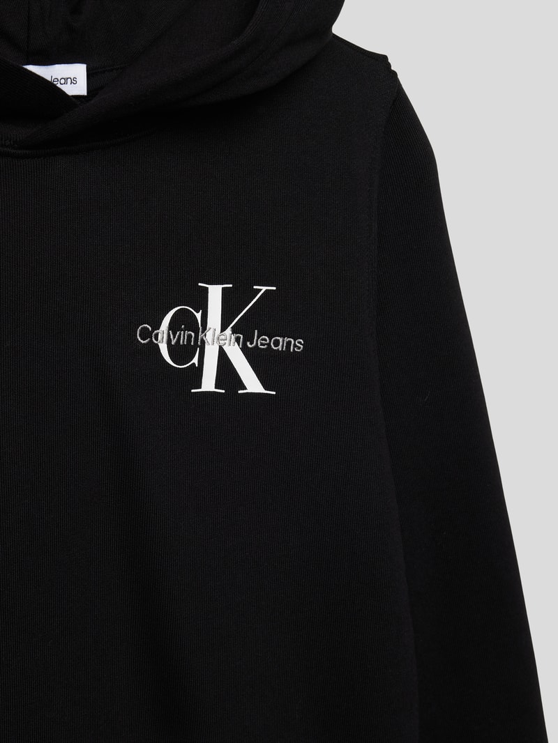 Hoodie mit Label-Print in black