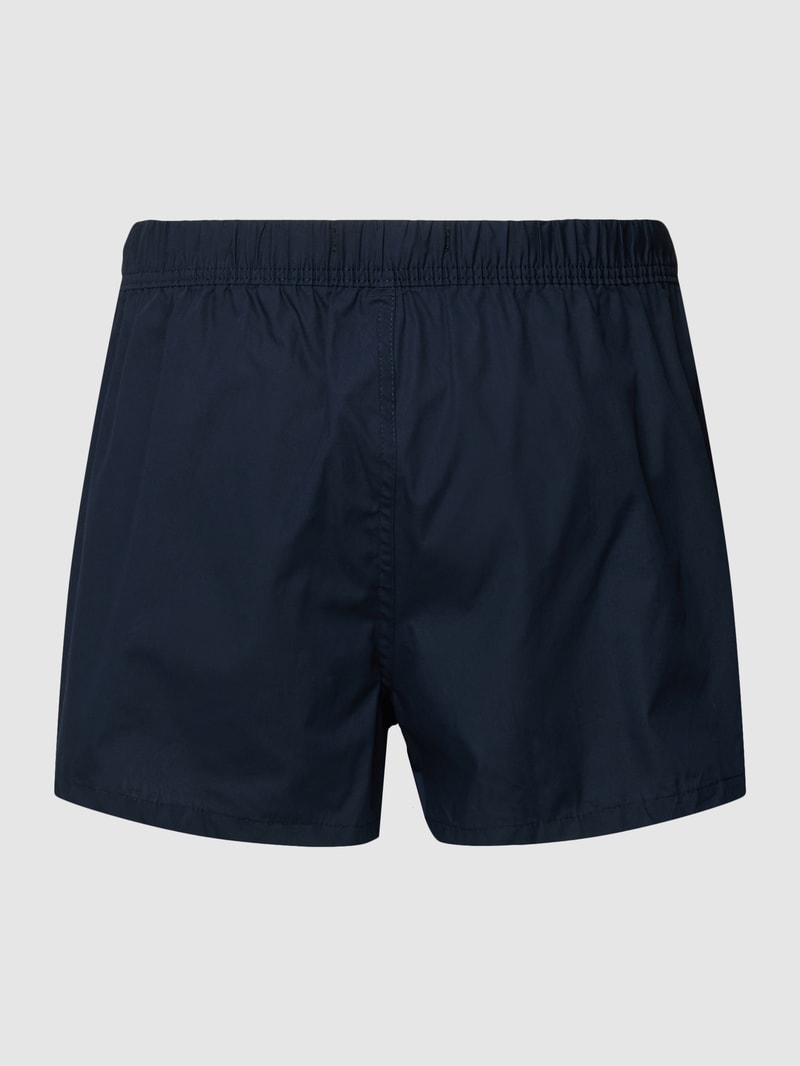 Boxershorts mit Label-Stitching im 3er-Pack in dunkelblau
