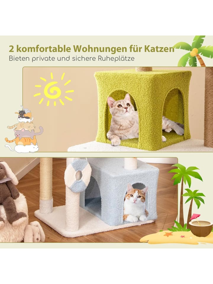 COSTWAY 180 cm Kratzbaum im Strandstil in Bunt günstig kaufen onesize