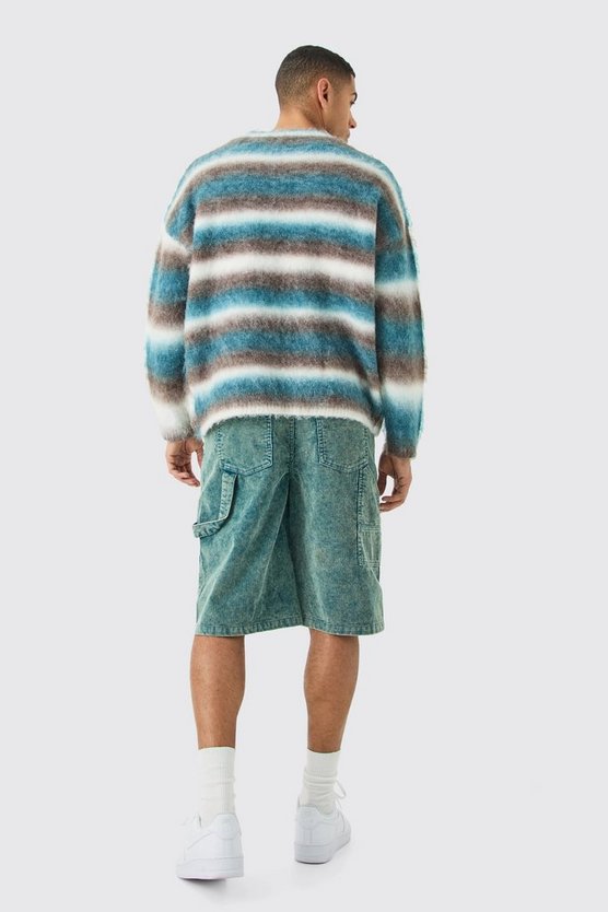 Braunes gestreiftes Sweatshirt