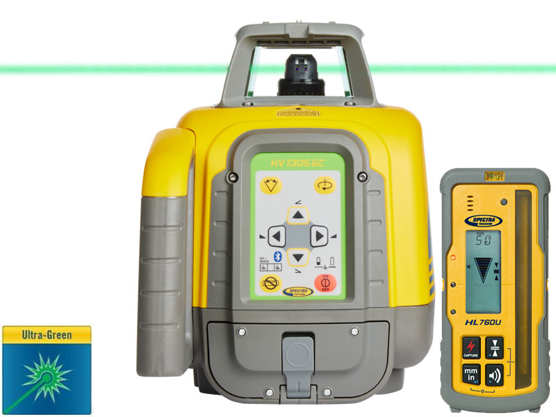 Laser de construction vert horizontal/vertical Spectra Physics 603421 HV1305GC + récepteur HL760U
