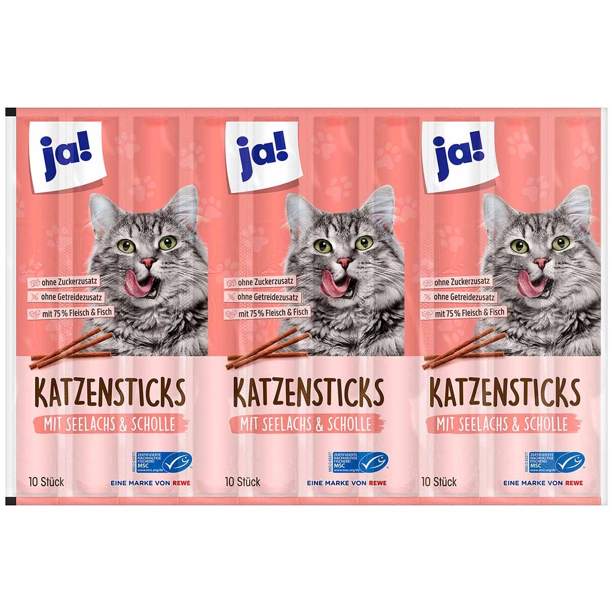 ja! Feine Katzensticks Mischkarton 60x10 Sticks