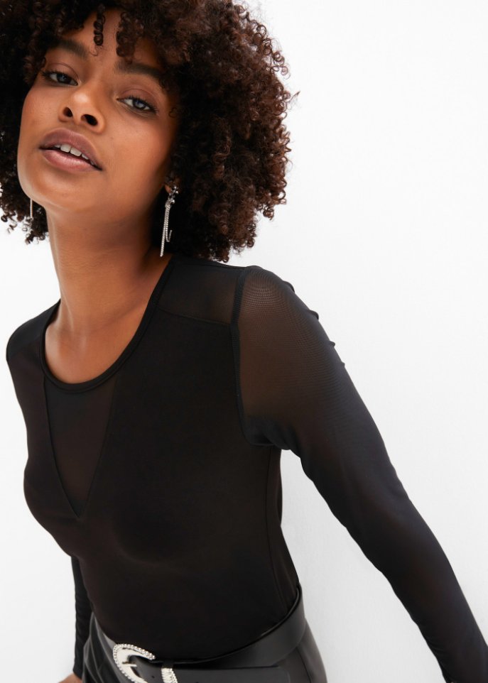 Langarmshirt, Mesh
