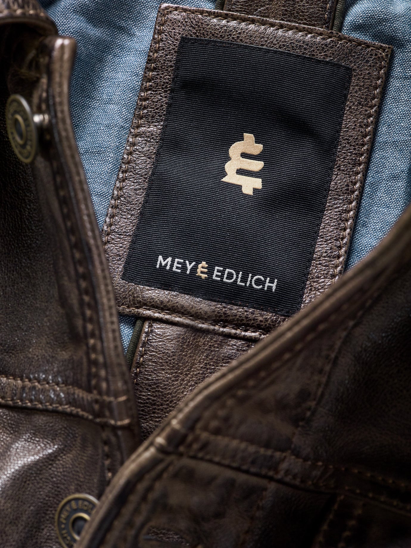 Jeans-Lederjacke