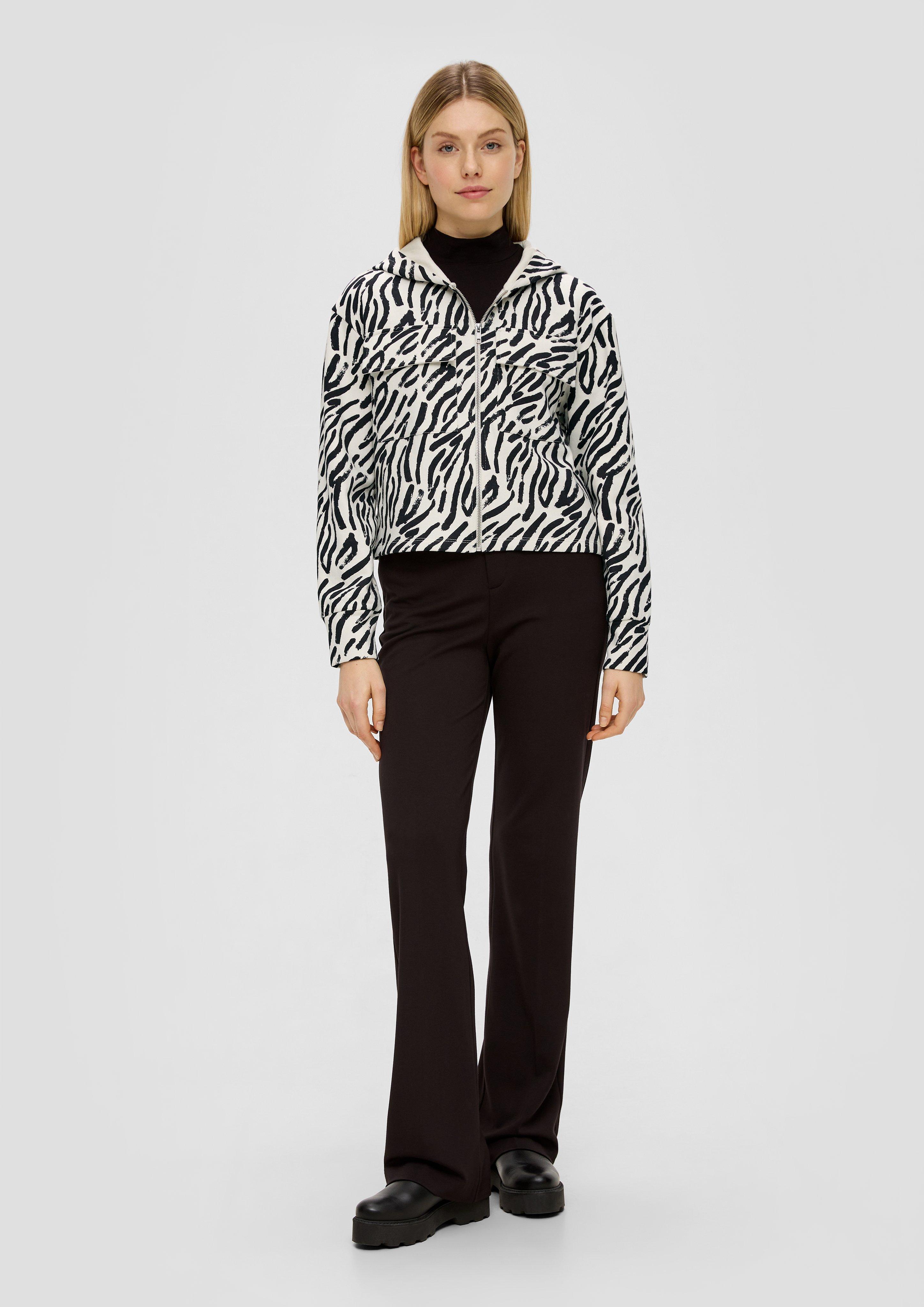 Sweatshirtjacke mit Zebra-Muster  2139818-82A4