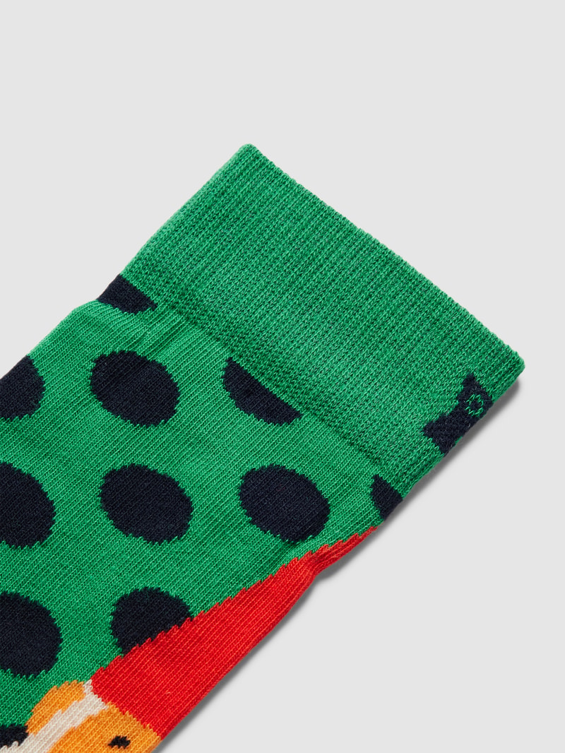 Socken mit Allover-Muster Modell 'Santas Beard' in grün
