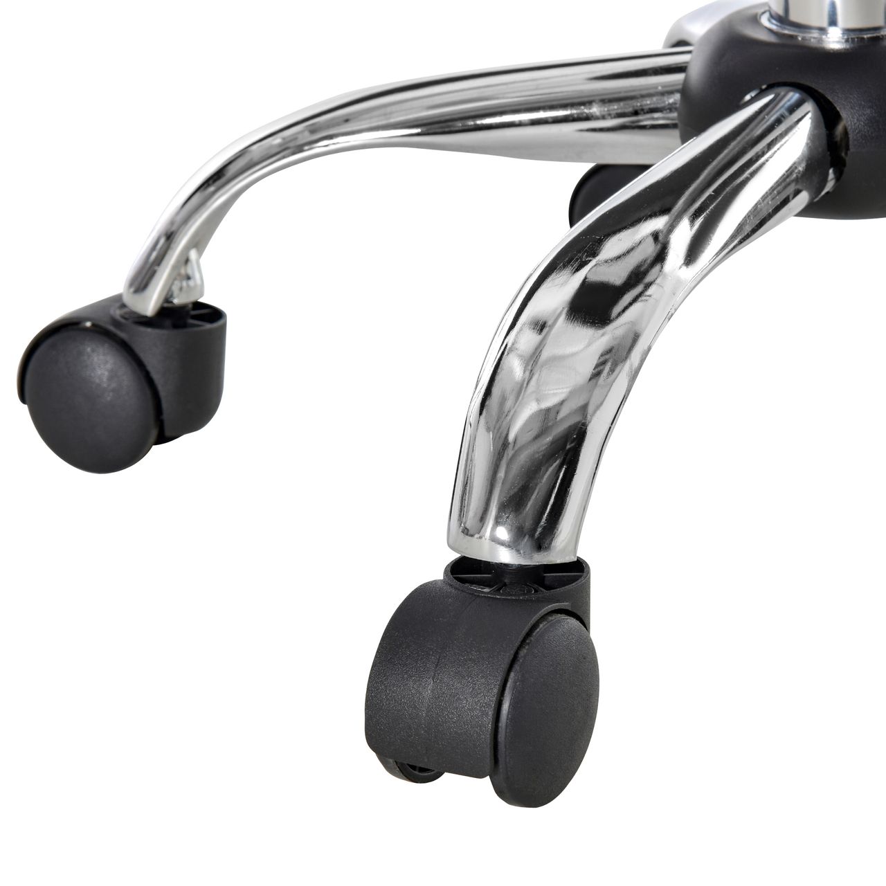 HOMCOM Salonstuhl mit Rädern Rollhocker höhenverstellbar drehbar Salon Hocker Samt-Touch Schaumstoff Chrom-Basis Grau 35 x 35 x 49-61 cm