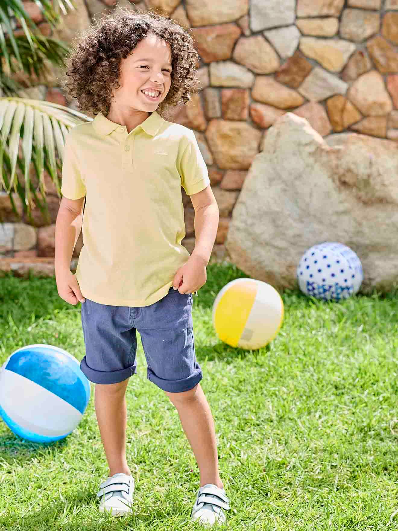Vertbaudet Jungen Shorts Oeko-Tex - hellgelb
