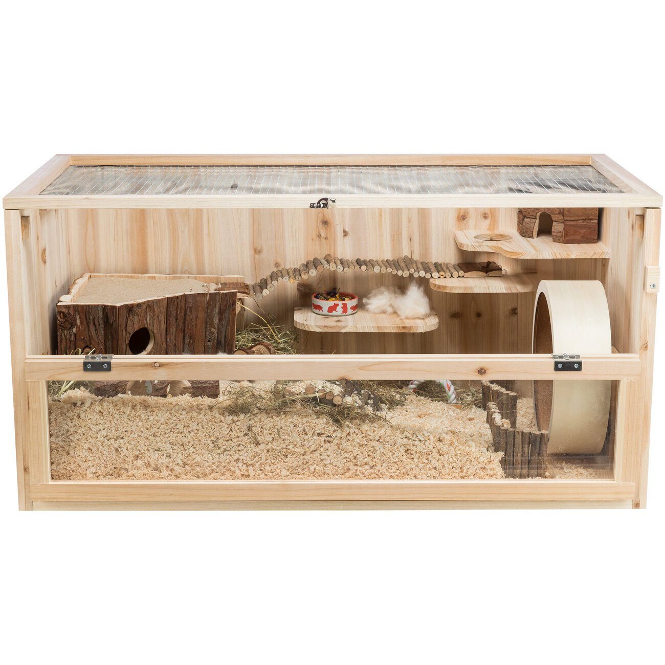TRIXIE Kleintierkäfig Nagerkäfig Holz Mäuse und Hamster