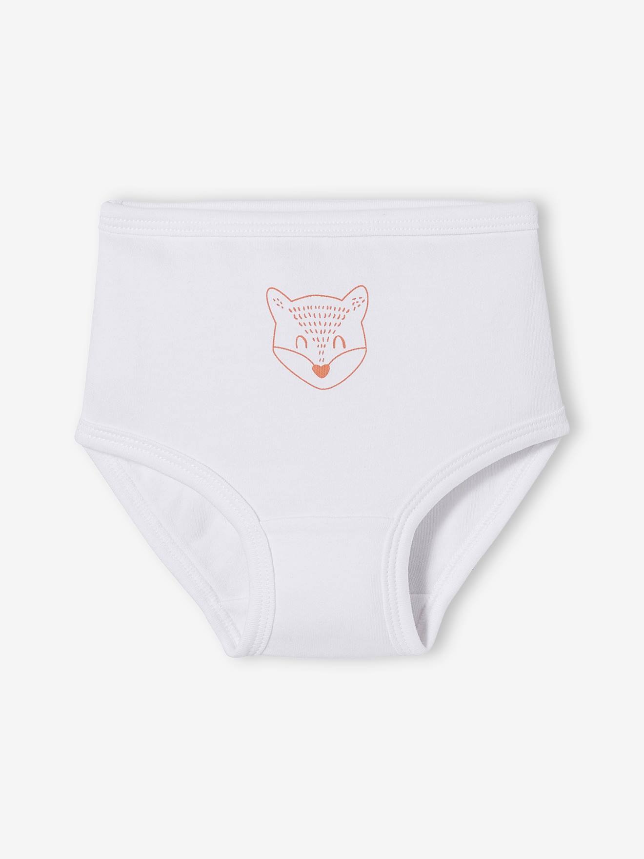 Lot de 5 culottes bébé pur coton spécial couches BASICS lot blanc