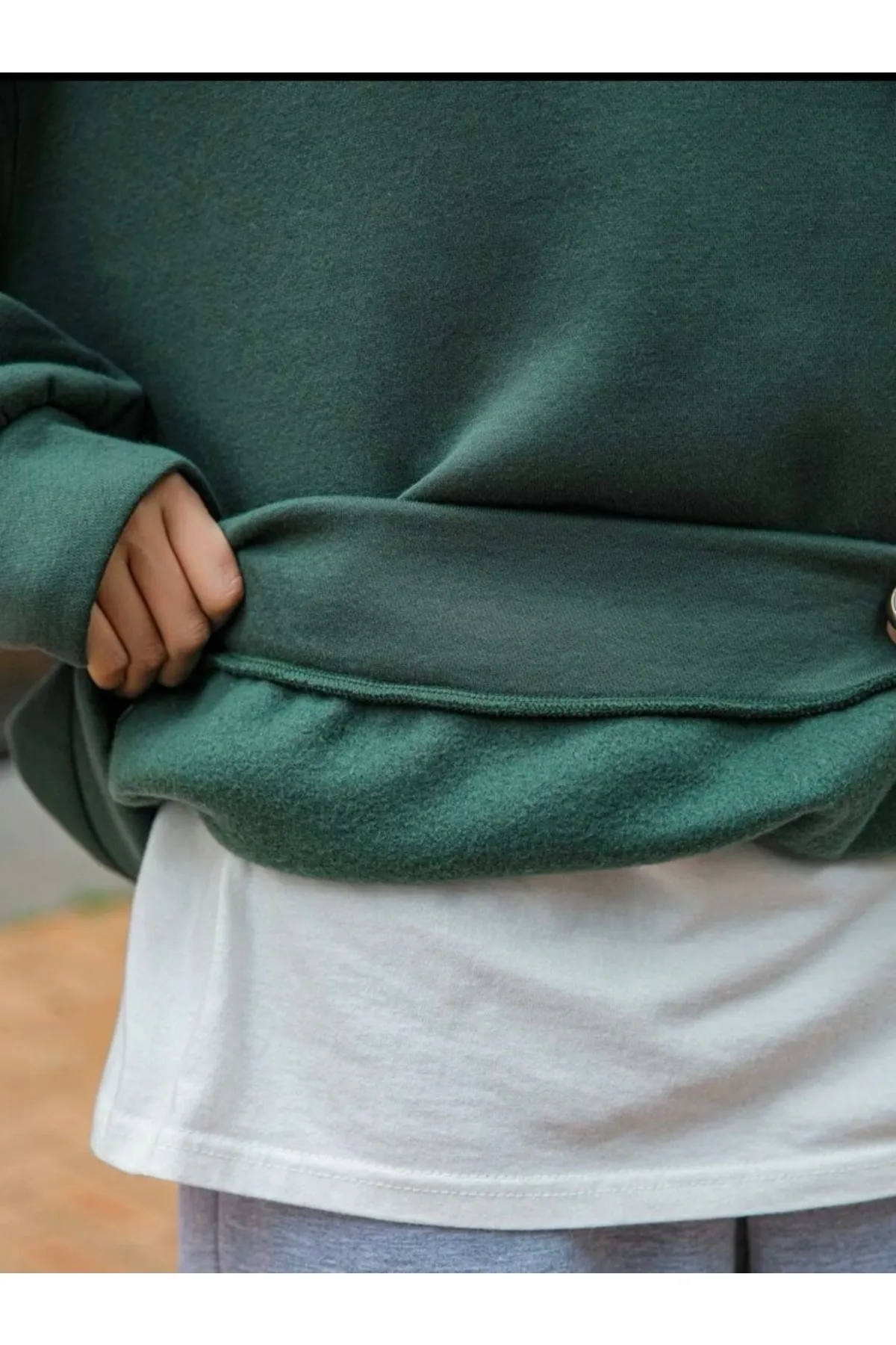 MOONBULL  Sweatshirt - Khaki - Oversized