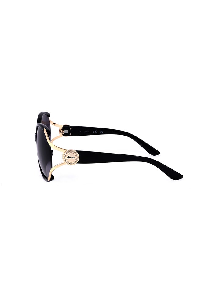 Guess Damen-Sonnenbrille in Schwarz-Silber/ Lila günstig kaufen 61