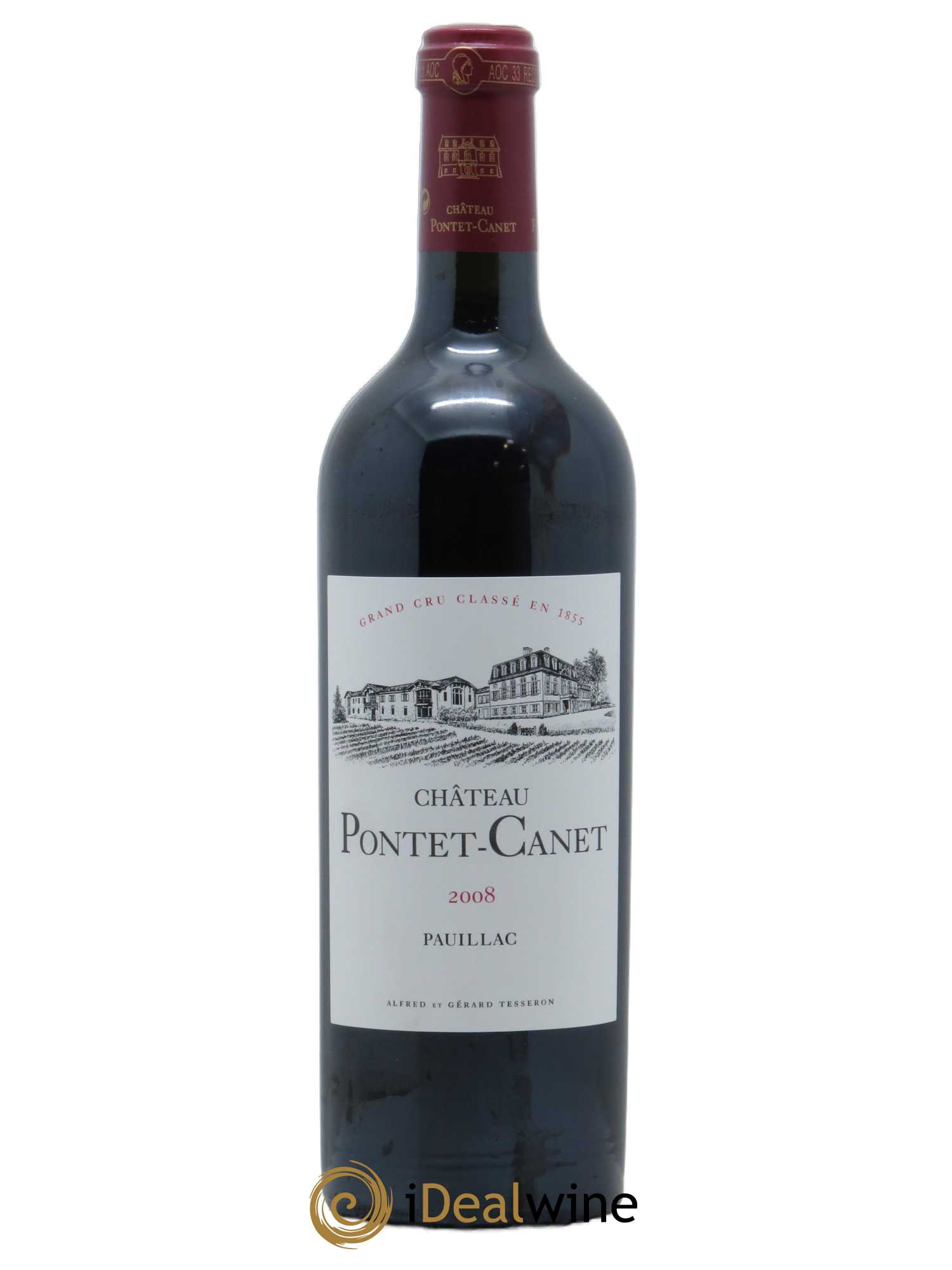 Château Pontet Canet 5ème Grand Cru Classé (CBO à partir de 12 bts) 2008 - Lot de 1 Bouteille