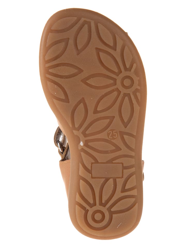 kmins Leder-Halbsandalen in Hellbraun günstig kaufen