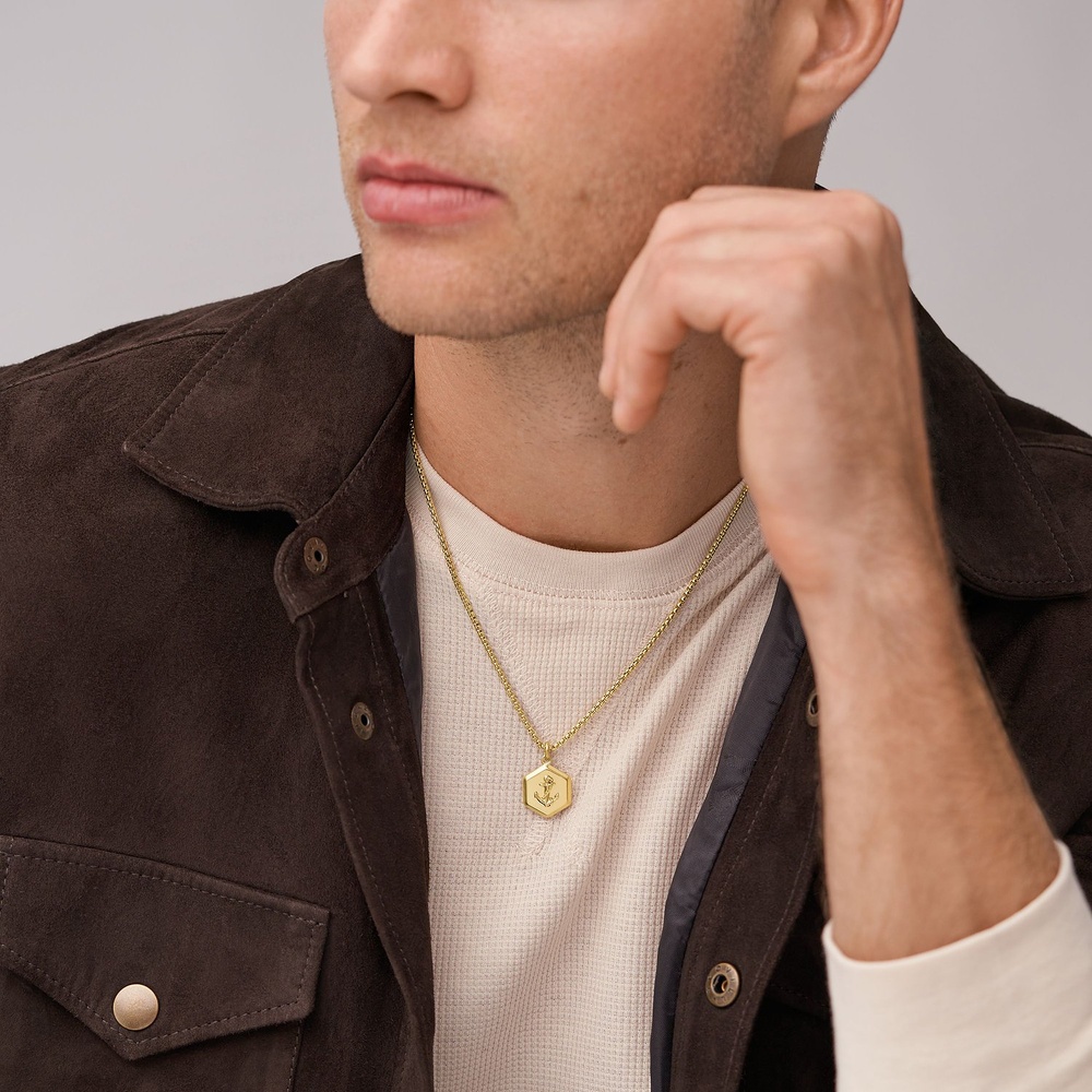Fossil Chaînette Acier inoxydable collier