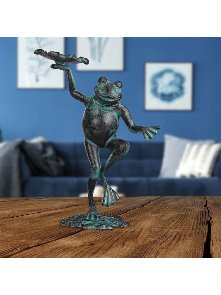relaxdays 2 x Gartenfigur Frosch in Grün günstig kaufen onesize