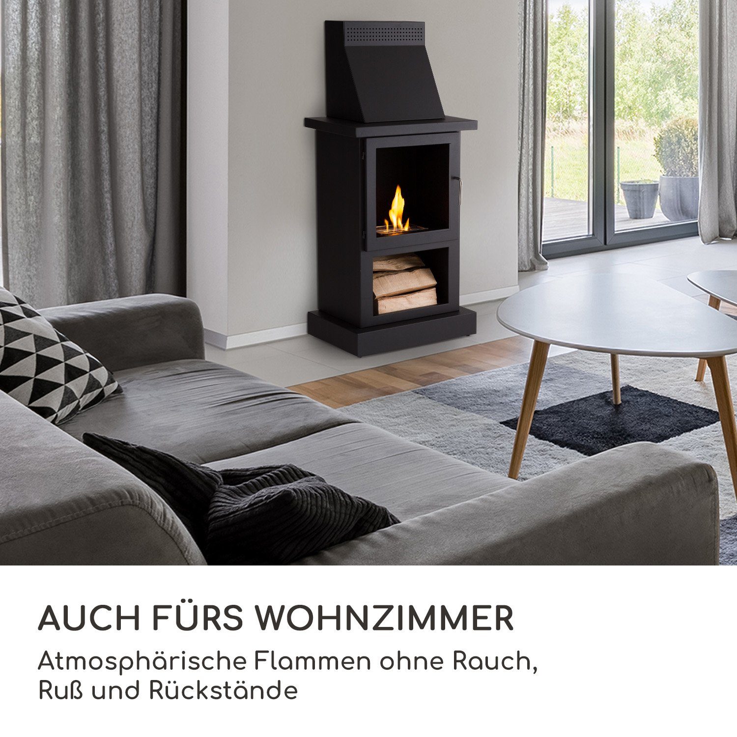 Blumfedt Echtfeuer-Dekokamin Fiamme Camino Ethanol-Kamin