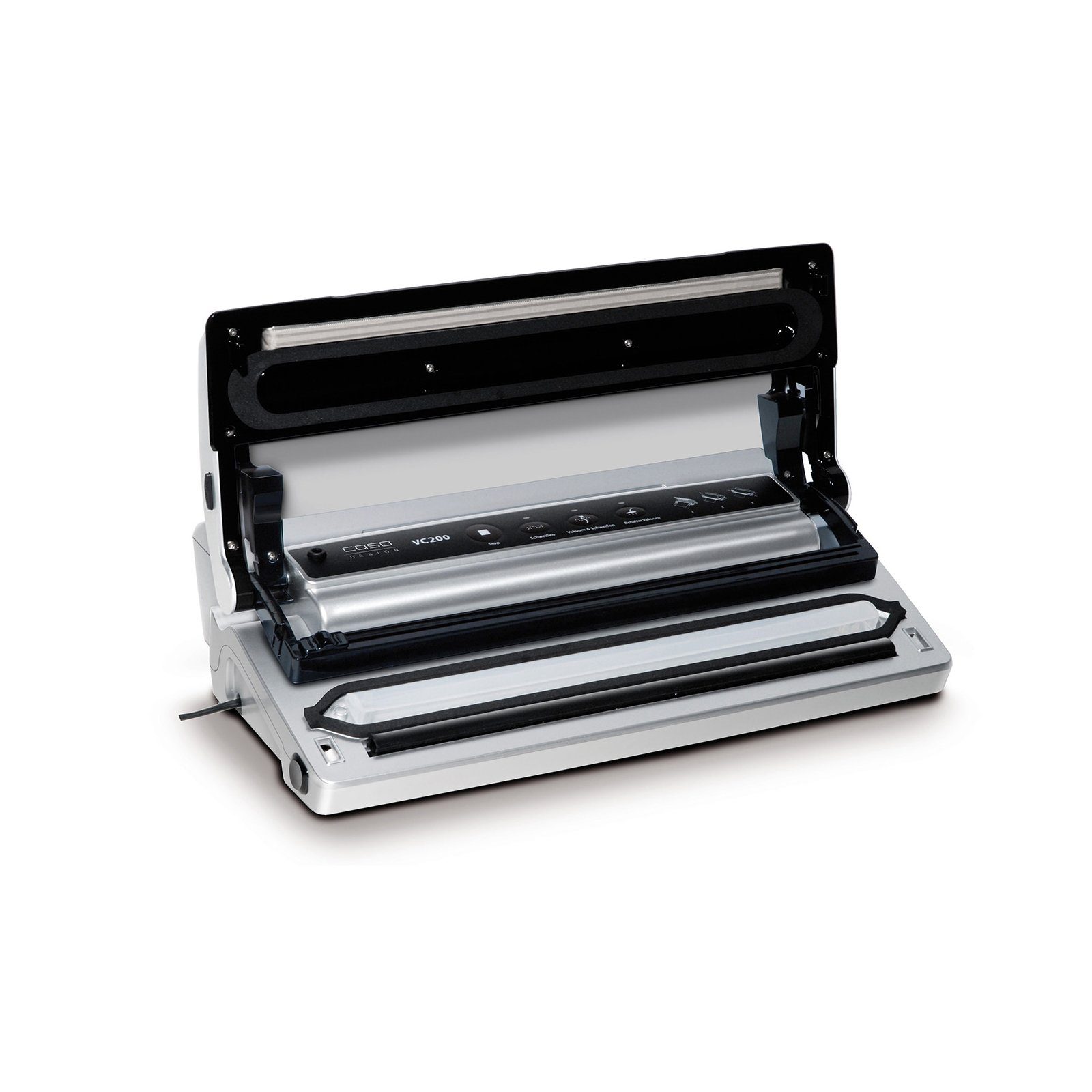 Caso Küchenorganizer-Set Caso VC200 Vakuumiergerät, Individuell einstellbare Vakuumstärke, Schweißnaht bis 30cm varierbar