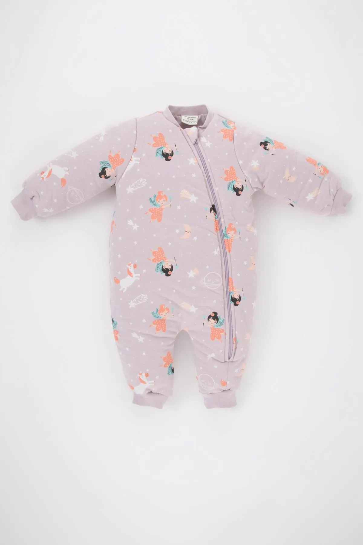DeFacto  Bedruckter Jumpsuit aus gekämmter Baumwolle für Babys, Neugeborene, 1;6 Tog