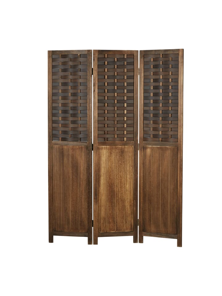 Homestyle4u 3-tlg. Paravent in Dunkelbraun 120x170 günstig kaufen onesize