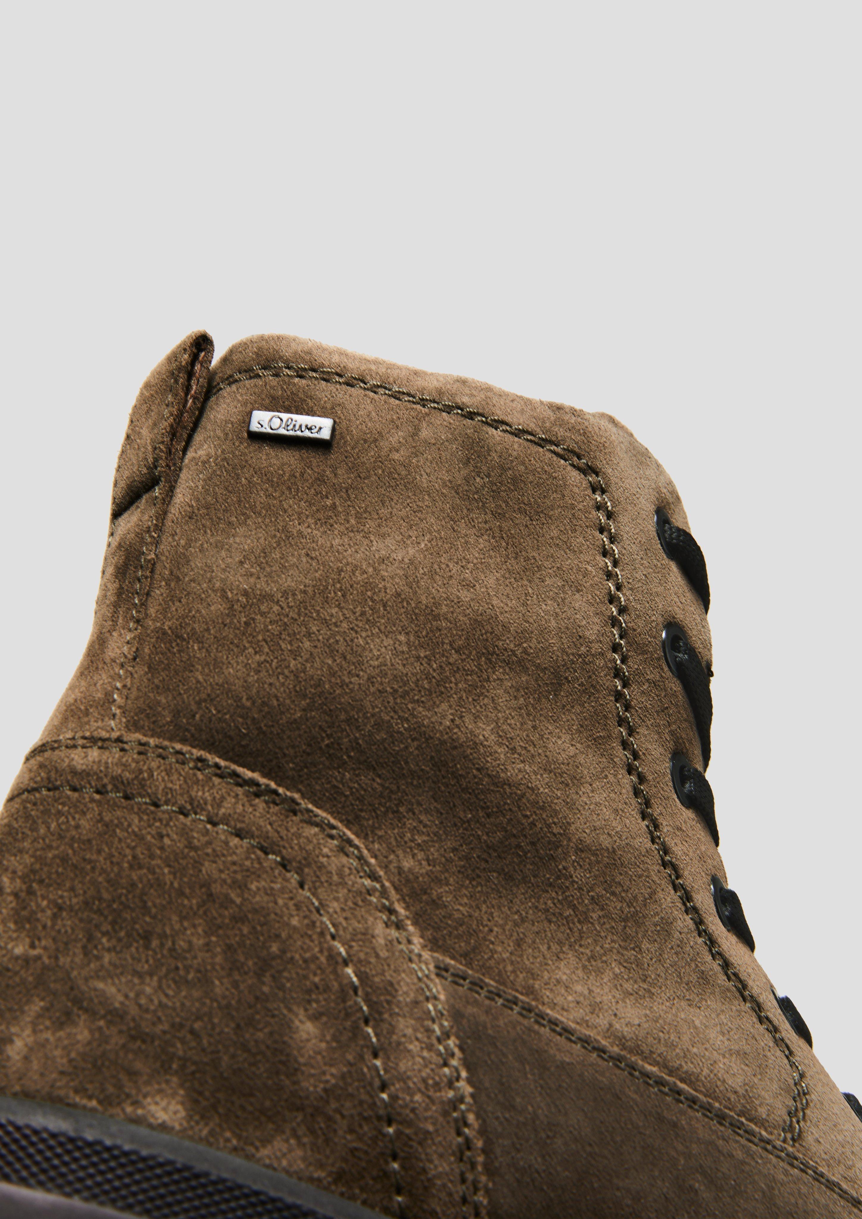 Gefütterte Stiefel aus Veloursleder  6008572-701