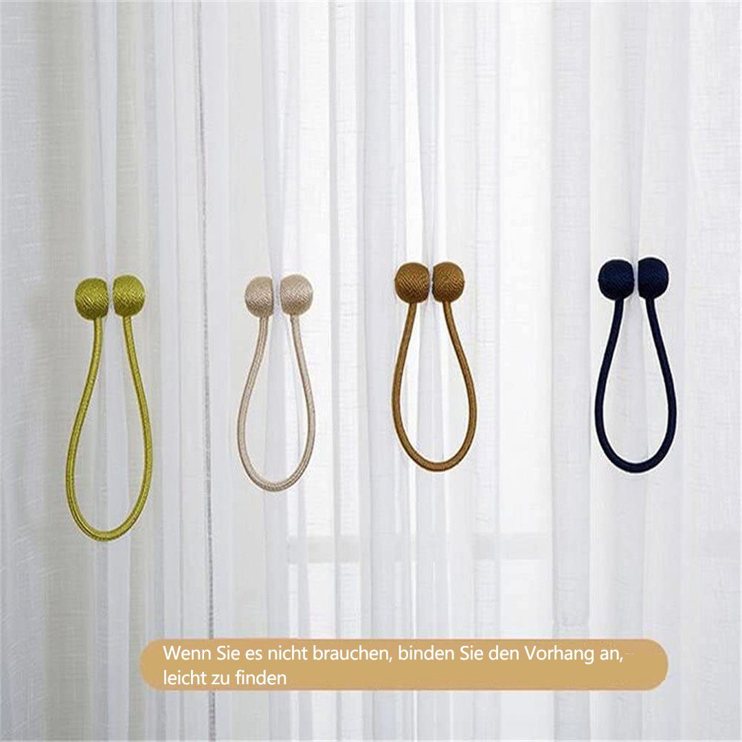 Raffhalter Magnetische Vorhang Raffhalter Vorhang Clips Seil Rückwärtige Halter, SOTOR, (1-tlg), Vorhang Binder Gardinenhalter für Haus Dekoration 2 Stück Grau