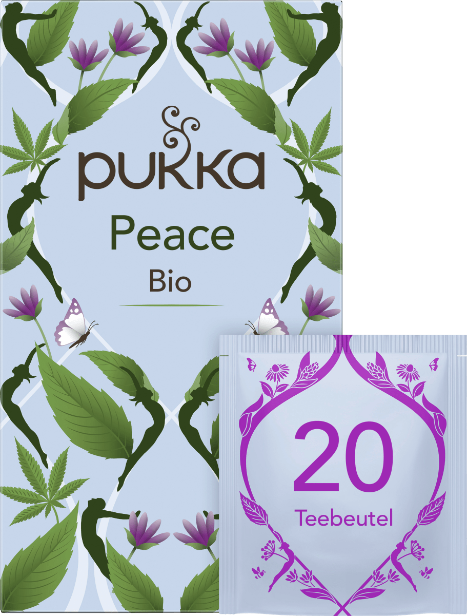 Kräutertee \Peace\ mit Grüner Minze, Ashwagandha, Hanföl (20 Beutel), 30 g
