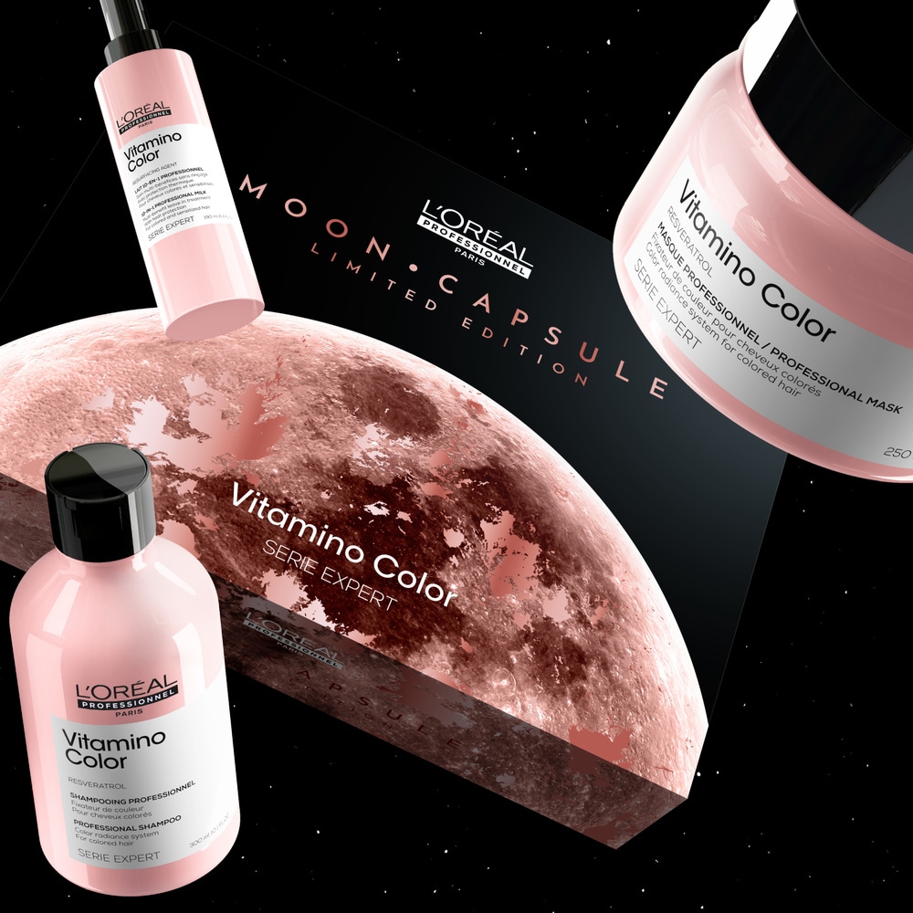 L'Oréal Professionnel Serie Expert Coffret de Noël Trio Vitamino Color - Cheveux Colorés Shampoing, masque et lait