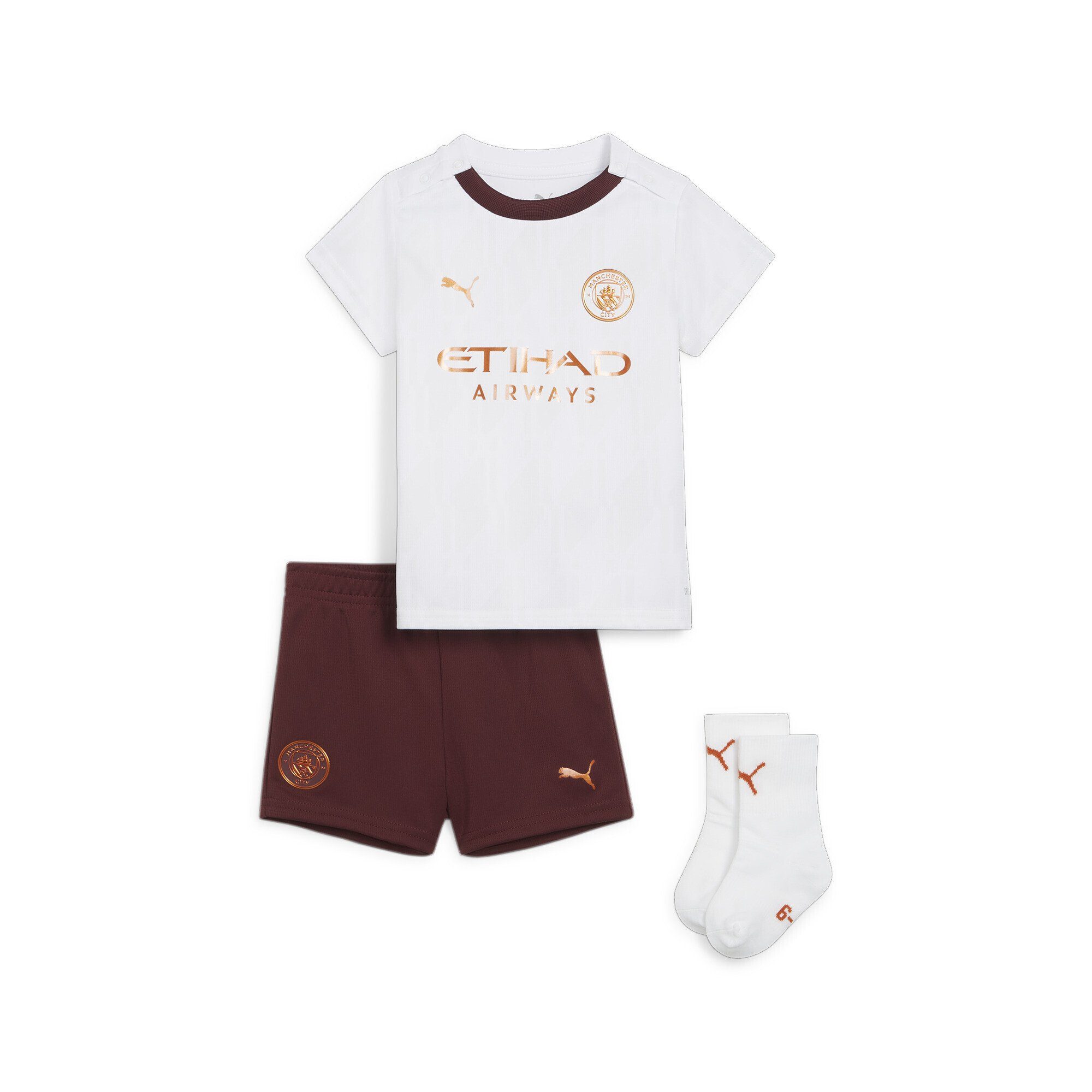 PUMA Trainingsanzug Manchester City 23/24 Auswärtstrikot Klein Kinder