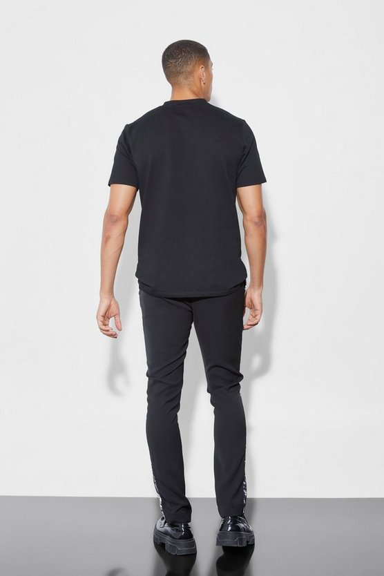 Skinny Hose mit Barock-Seitenstreifen