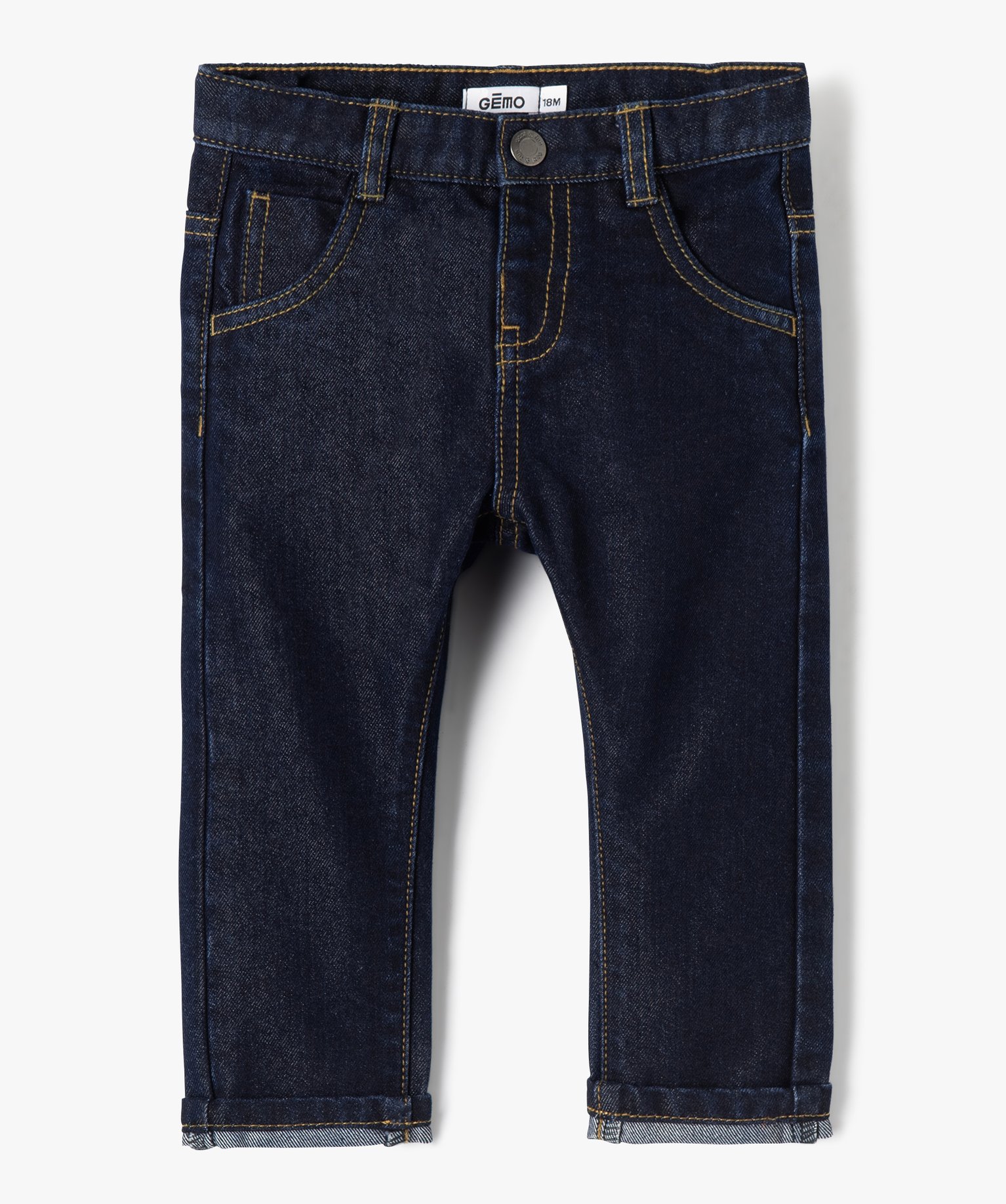 Jean bébé Garçon coupe droite denim | GEMO