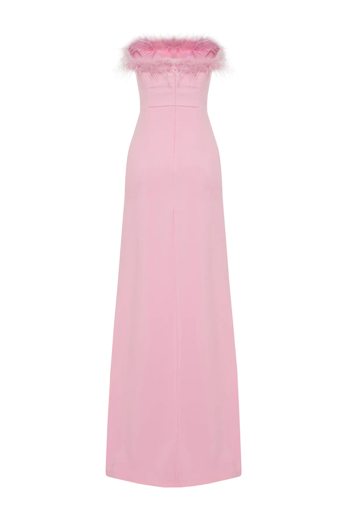 Trendyol Collection  Hellrosa durchbrochen gewebtes Abendkleid - TPRSS22AE0095
