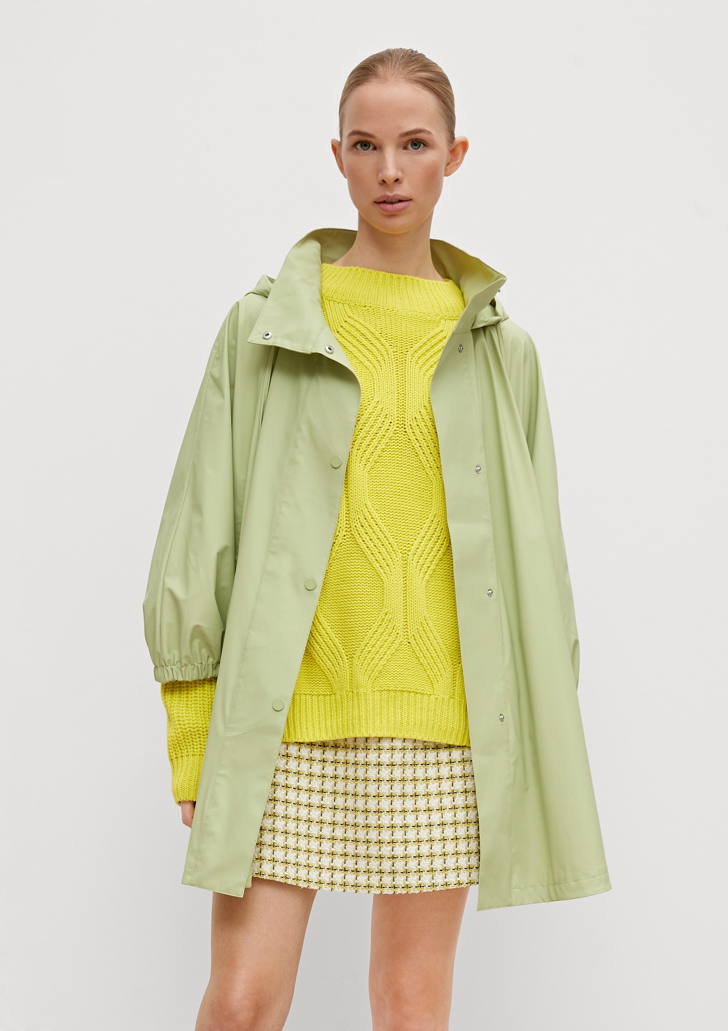 comma casual identity Blusenblazer Poncho mit Knopfleiste