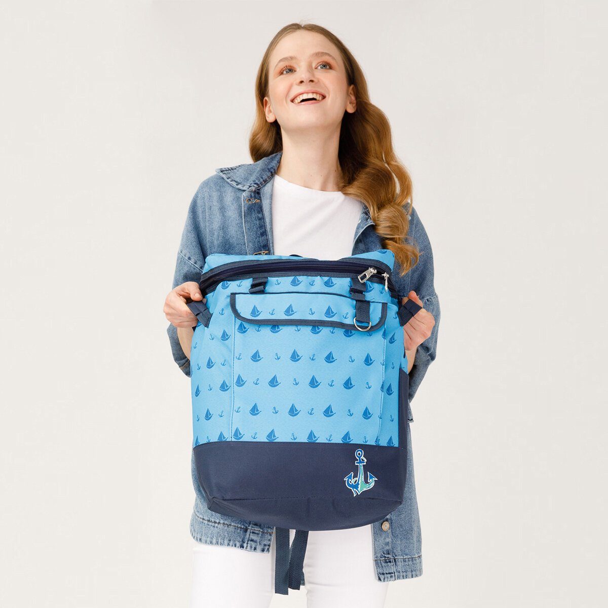 ANEMOSS Kühltasche Anemoss Marine Collection Sailboat Kühlrucksack, 25L Thermo Lunchbox