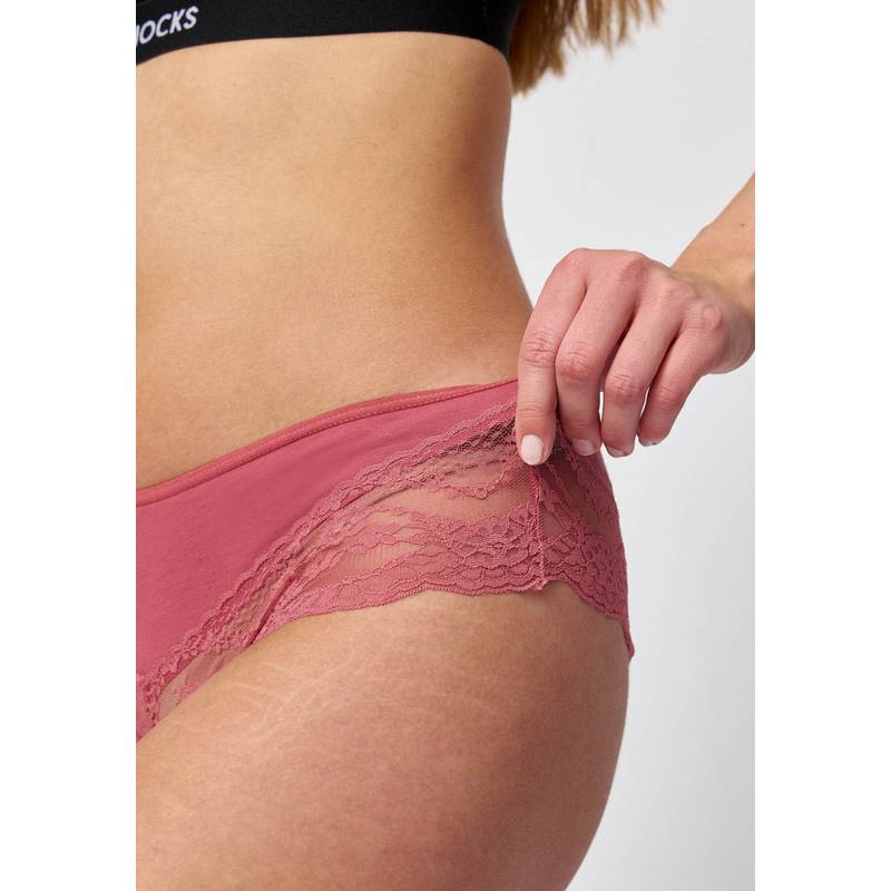 Snocks Hipster mit Spitze aus Bio-Baumwolle Unterhose Damen